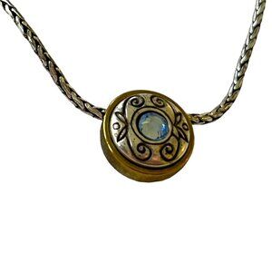 BRIGHTON Necklace: Celestial pendant necklace blue crystal | RETIRED